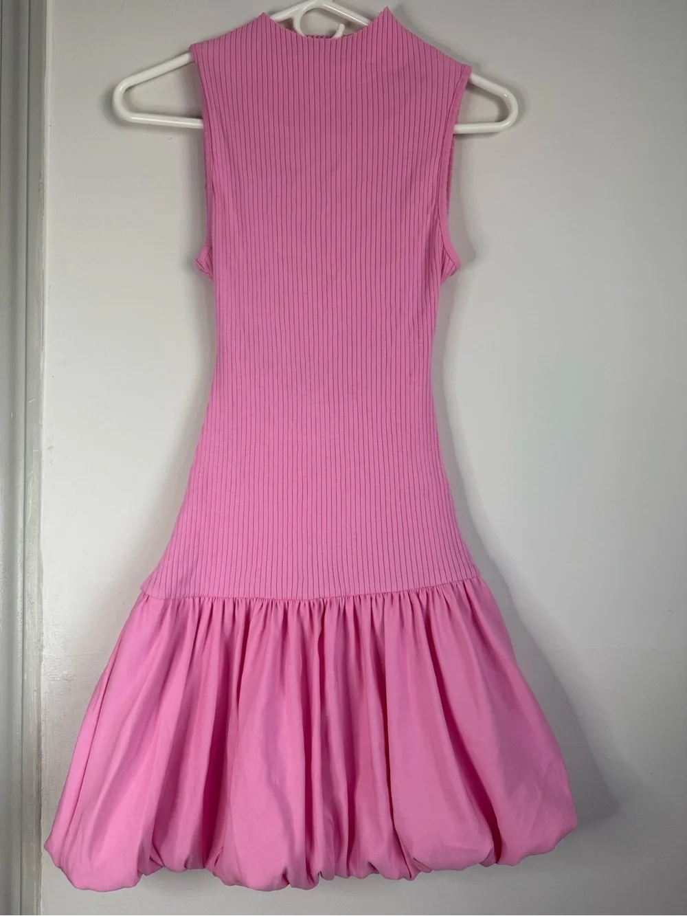 Zara Pink Ribbed Sleeveless Dress - Picture 2 of 4